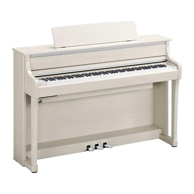 Diagonal side view of the Yamaha Clavinova CLP-875WB