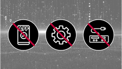 Illustration showing built-in AI Denoiser function with no extra software needed