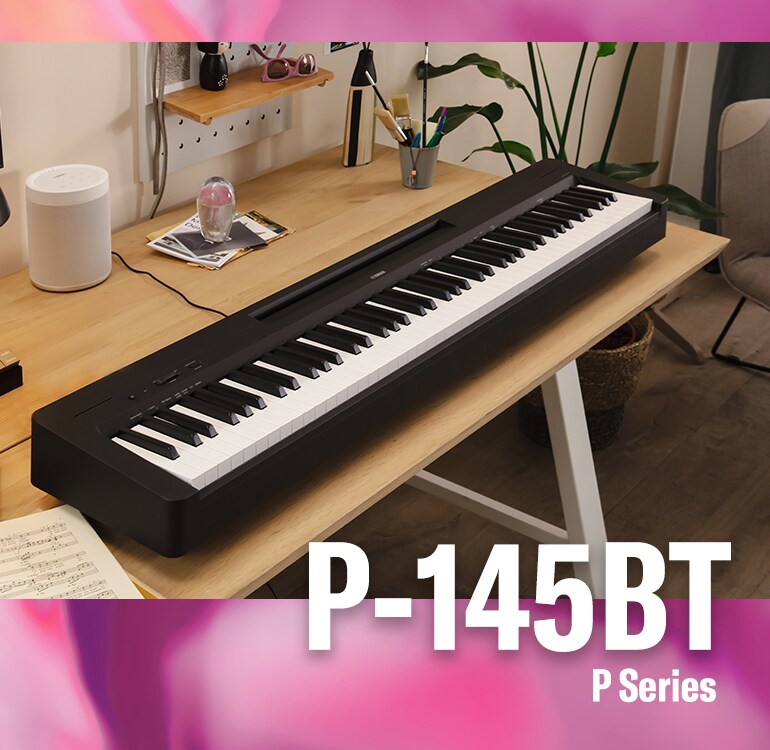 Yamaha P-145BT on a desk