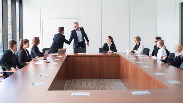 Photo showing people having a meeting