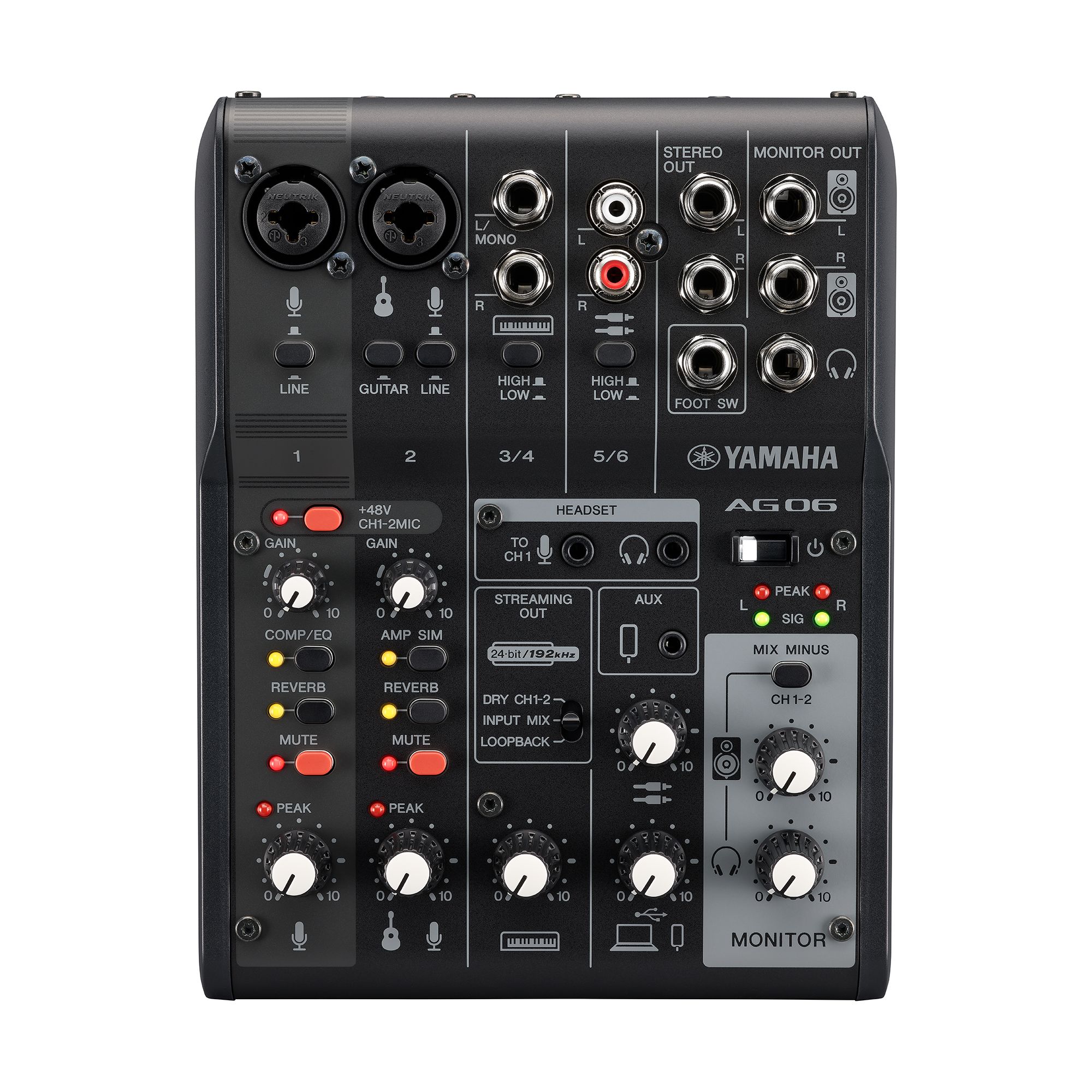 DTM・DAW YAMAHA AG06MK2 black AG06MK2 - Prezentare generală - Seria AG - Live Streaming